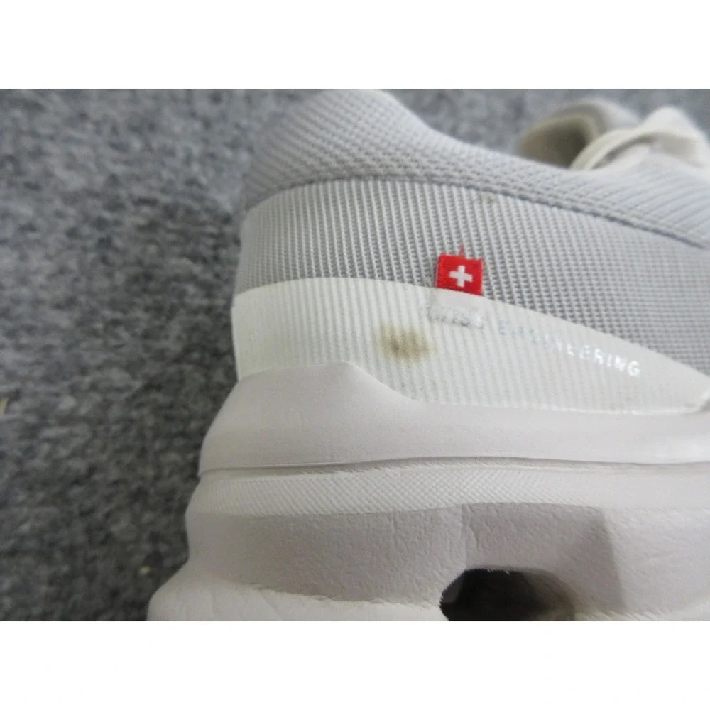 On Cloudrunner Shoes Womens 9.5 White Gray CloudTec Swiss Engineering Running